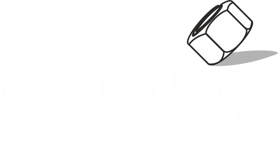 Surya Fasteners logo (white)